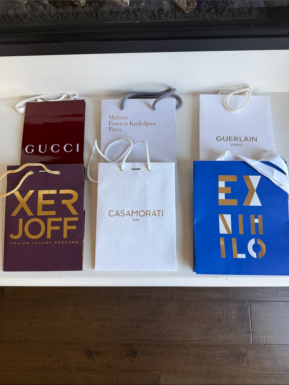Luxury Fragrance Shopping Bags — set of 6